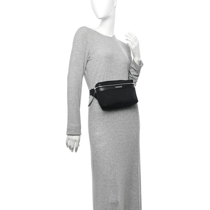 Saint Laurent Canvas Calfskin City Belt Bag Black 2 of 13