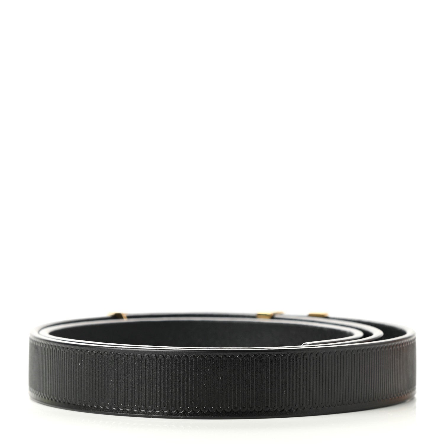 Louis Vuitton Calfskin Embossed 20MM LV Initiales Belt 75 30 Black 2 of 6