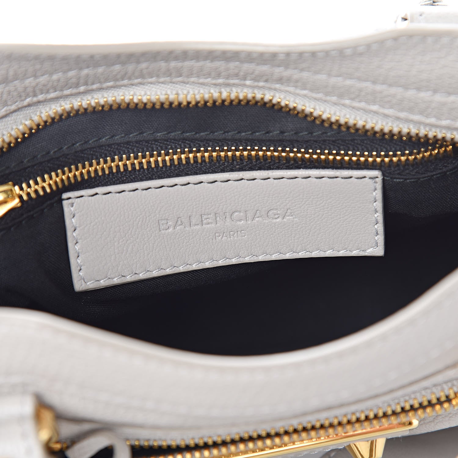 Balenciaga Chevre Gold Metallic Edge Hardware Mini City Gris Clair Gris Perle 6 of 10