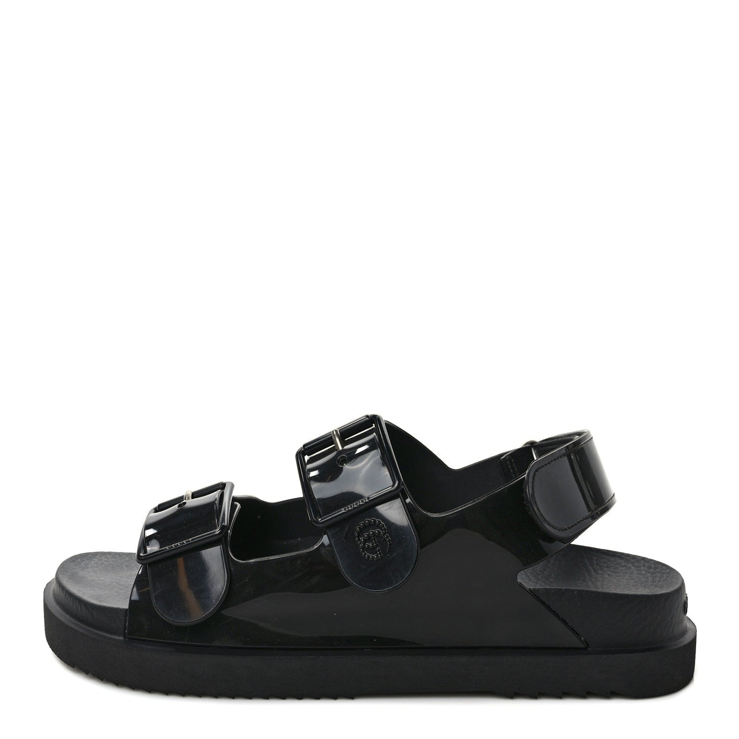 Gucci Rubber Mini Double G Womens Isla Dad Sandals 39 Black 1 of 8