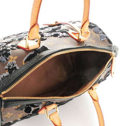 Louis Vuitton Monogram Fleur De Jais Sequins Speedy 30 5 of 7