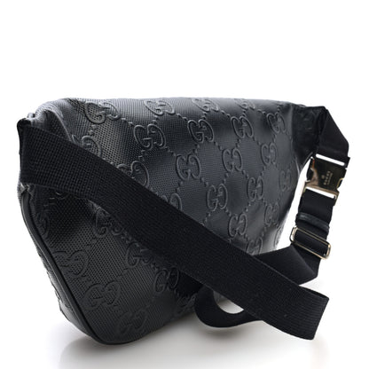 Gucci Calfskin GG Tennis Embossed Pocket Belt Bag Black 3 of 10
