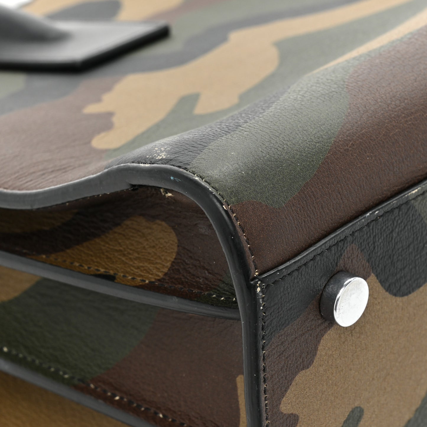 Calfskin Camouflage Small Sac De Jour Kaki Black