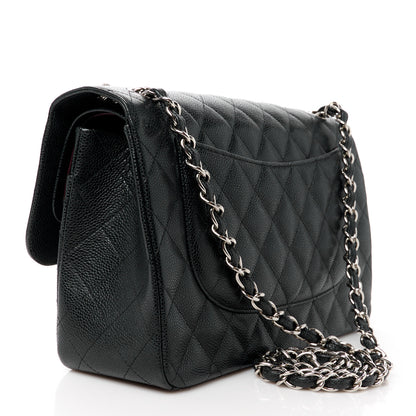 Chanel Caviar Quilted Jumbo Double Flap Black 3 of 11