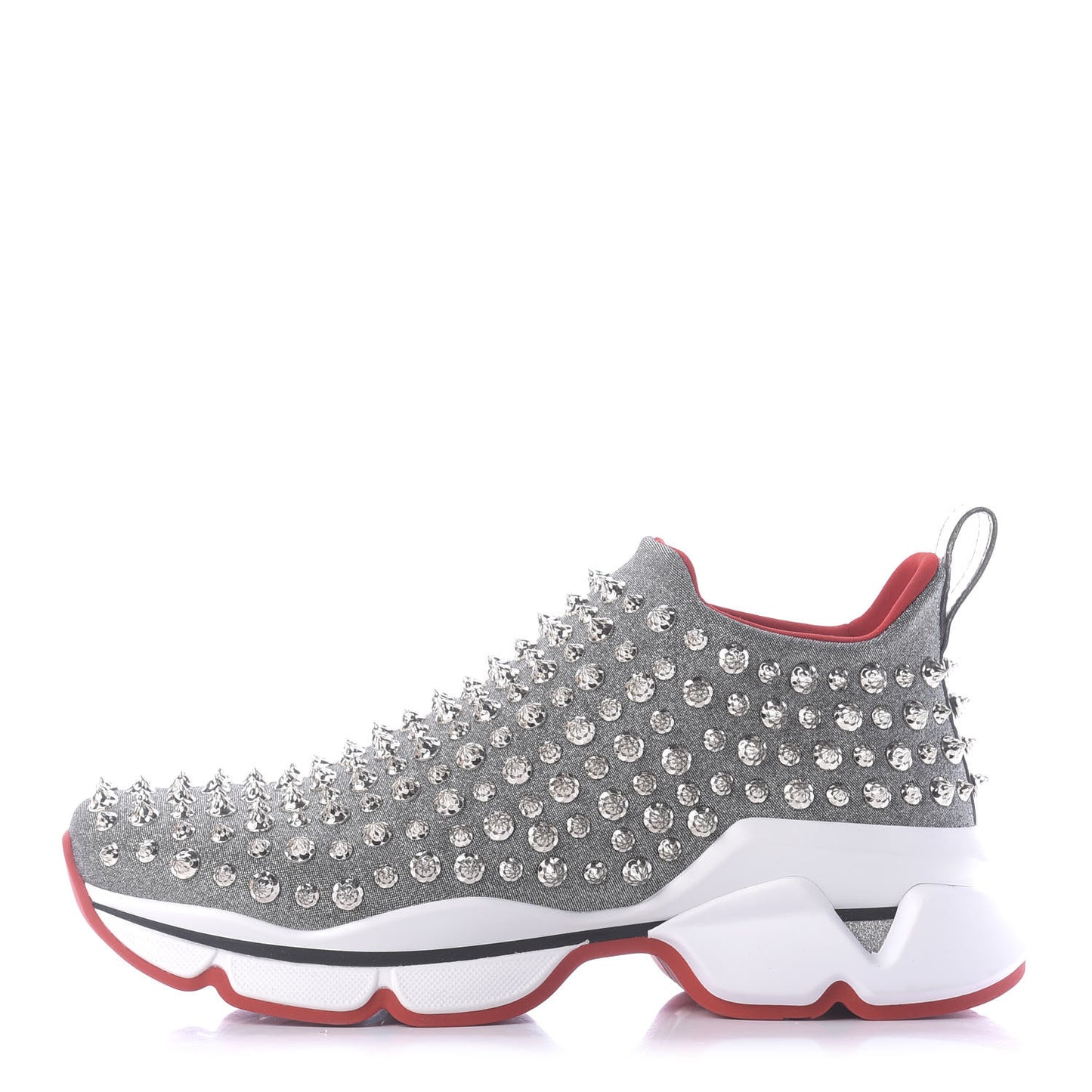 Neo Lame Spike Sock Donna Flat Sneakers 40 Silver