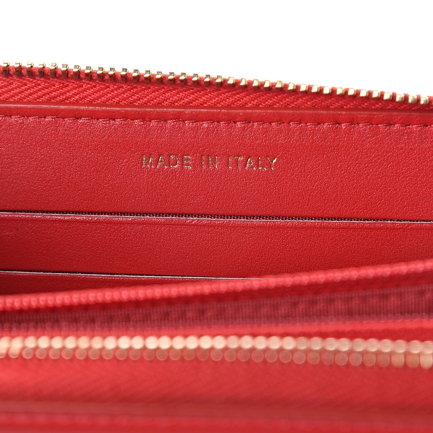 Caviar Quilted Medium Filigree Zip Around Wallet Dark Red