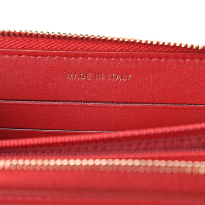 Chanel Caviar Quilted Medium Filigree Zip Around Wallet Dark Red 6 of 7