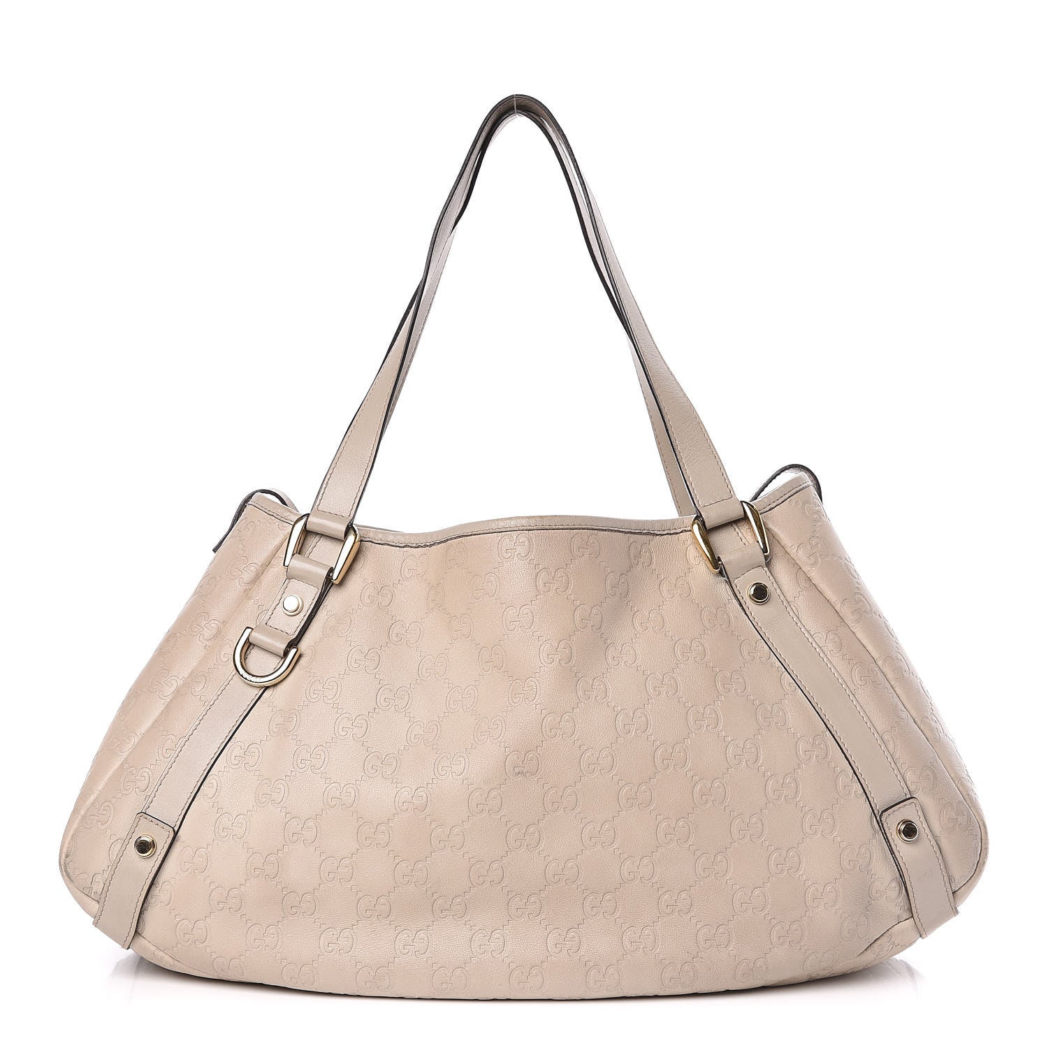 Gucci Guccissima Medium Abbey Shoulder Bag Off White 1 of 12