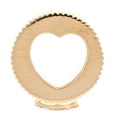 Foundrae 18K Yellow Gold Diamond Initial B Heart Beat Pendant 1 of 4