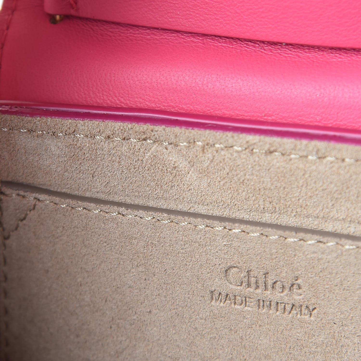 Chloe Calfskin Quilted Nano Drew Bijou Shoulder Bag Fuchsia Rose 9 of 14