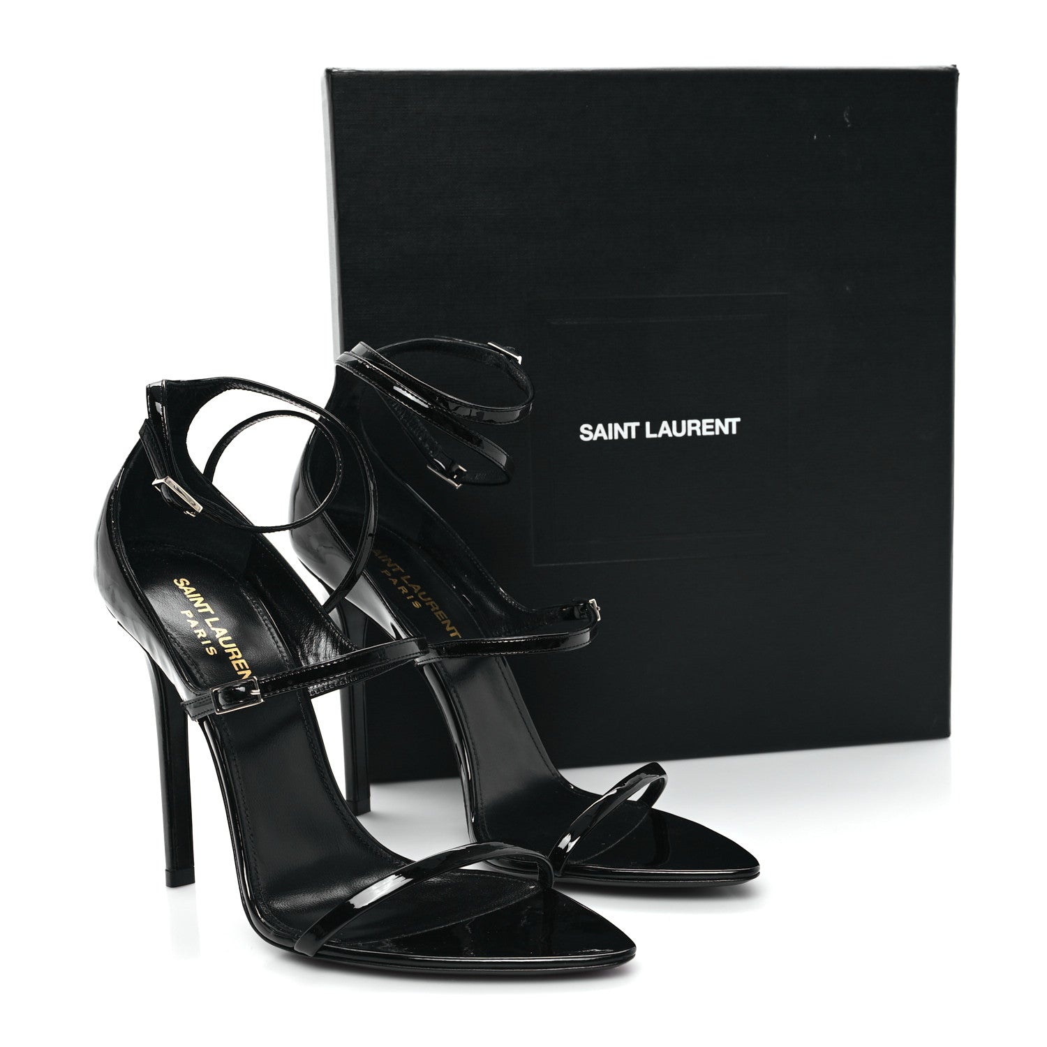Saint Laurent Vernice Grupy Dita 110 Sandals 38.5 Black 10 of 10