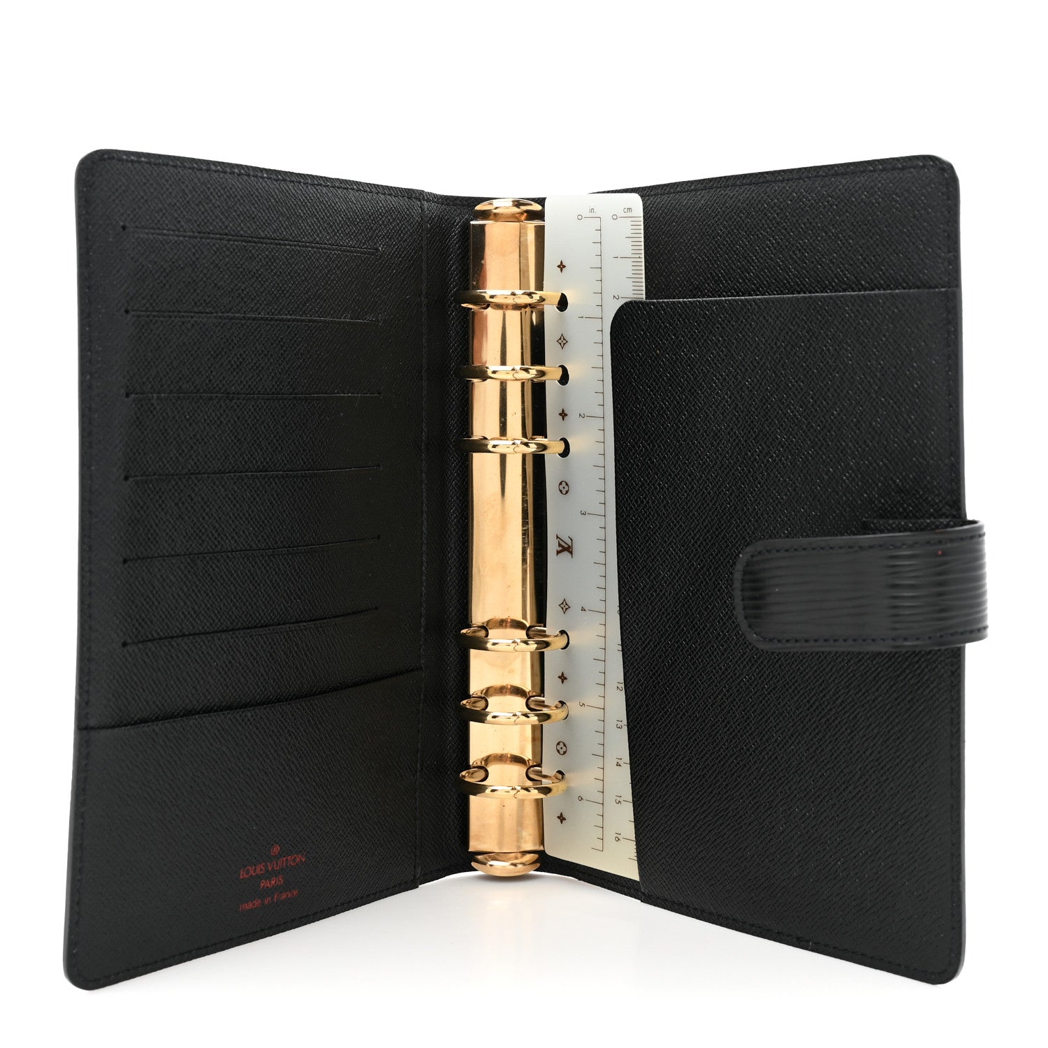 Louis Vuitton Electric Epi Medium Ring Agenda Cover Black 5 of 8