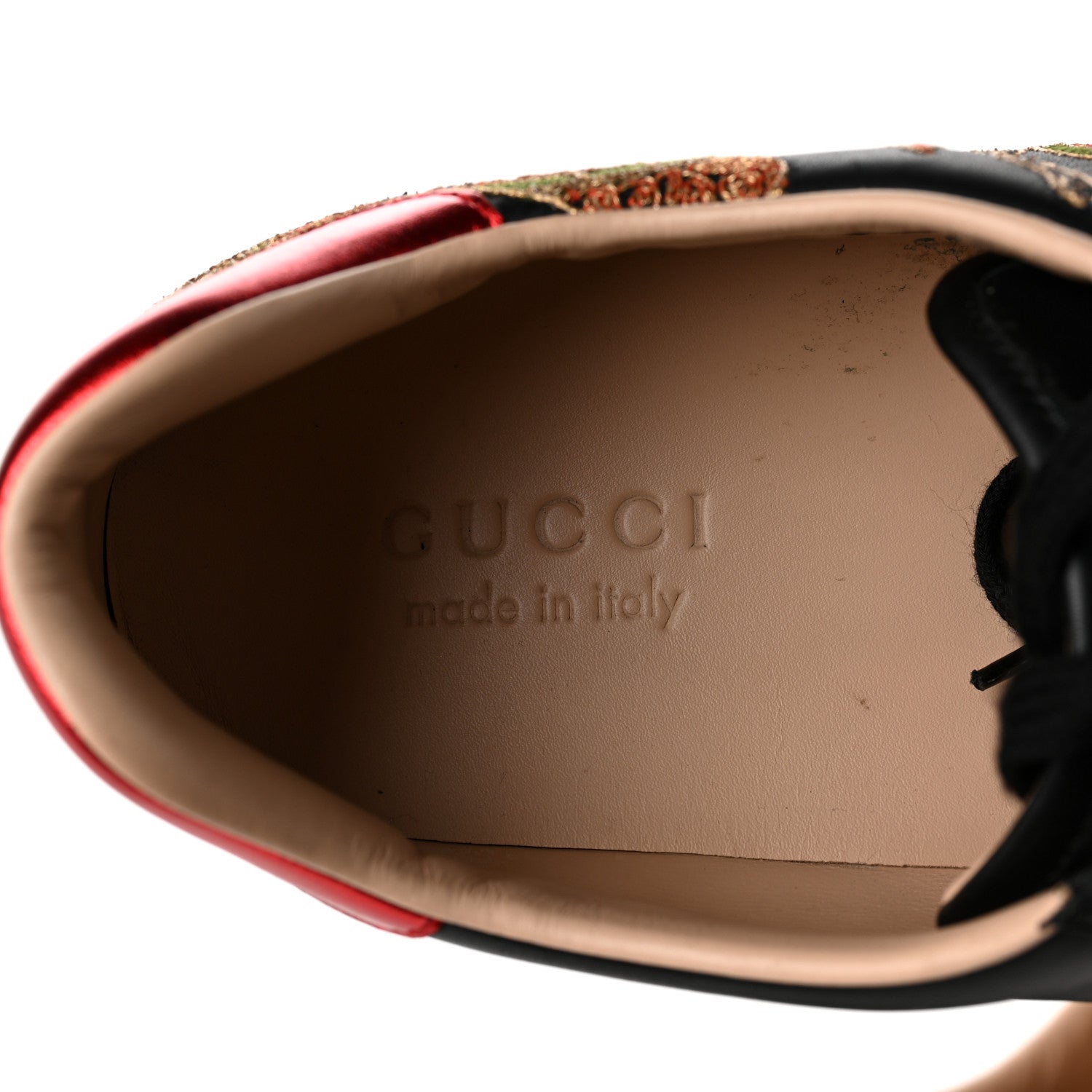 Gucci Nappa Dragon Embroidered Mens New Ace Sneakers 9.5 Black 8 of 10