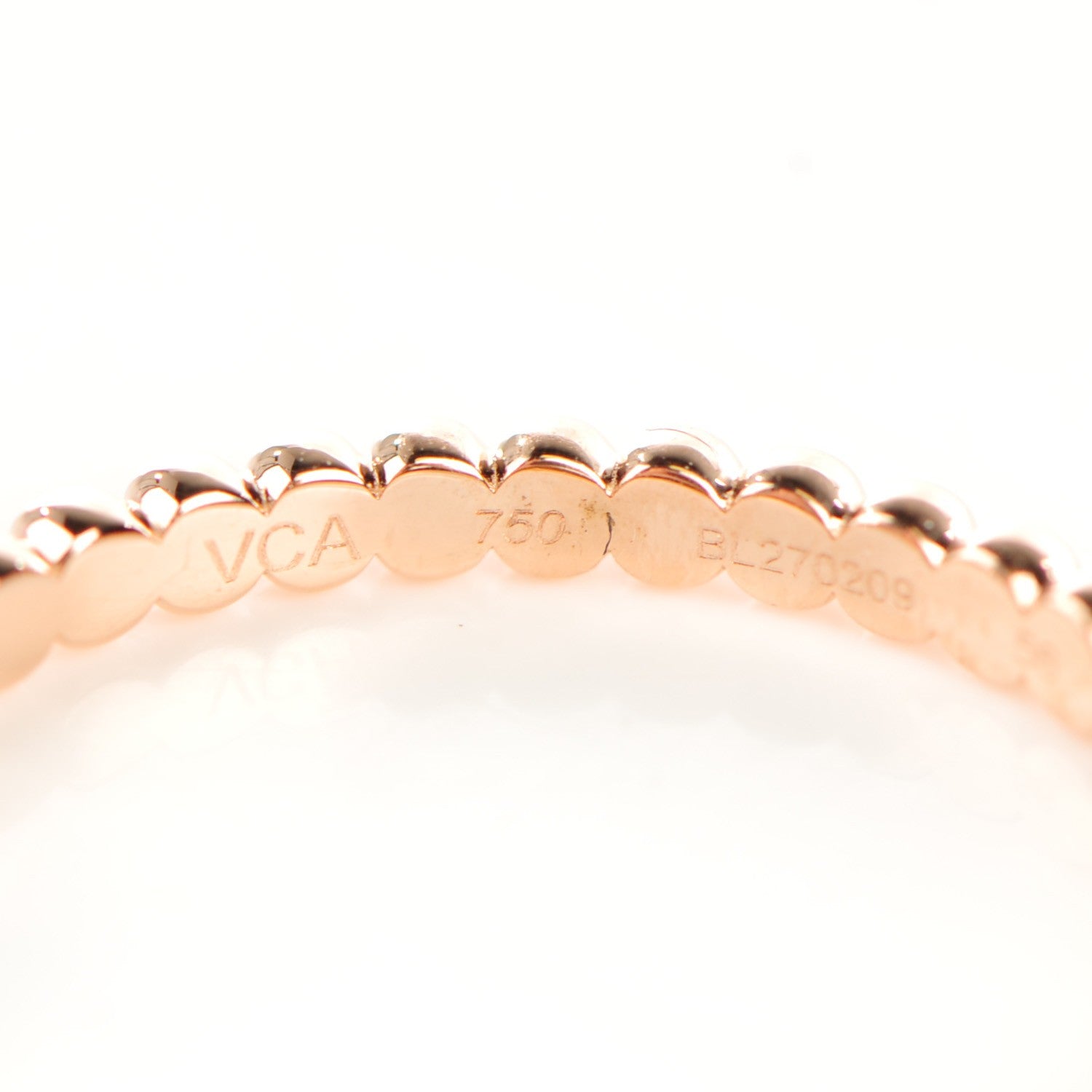 Van Cleef & Arpels 18K Rose Gold Small Perlee Ring 56 7.5 4 of 6