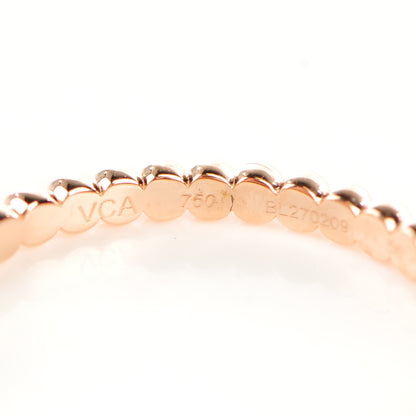 Van Cleef & Arpels 18K Rose Gold Small Perlee Ring 56 7.5 4 of 6