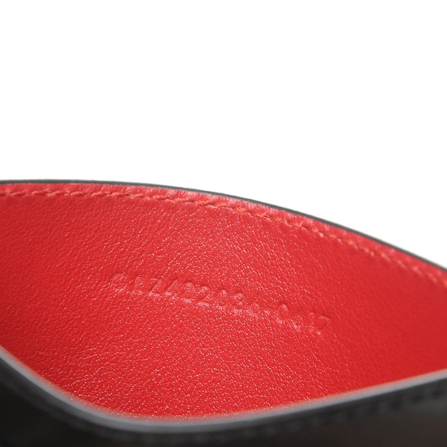 Ribbed Calfskin Opium Monogram Credit Card Case Black