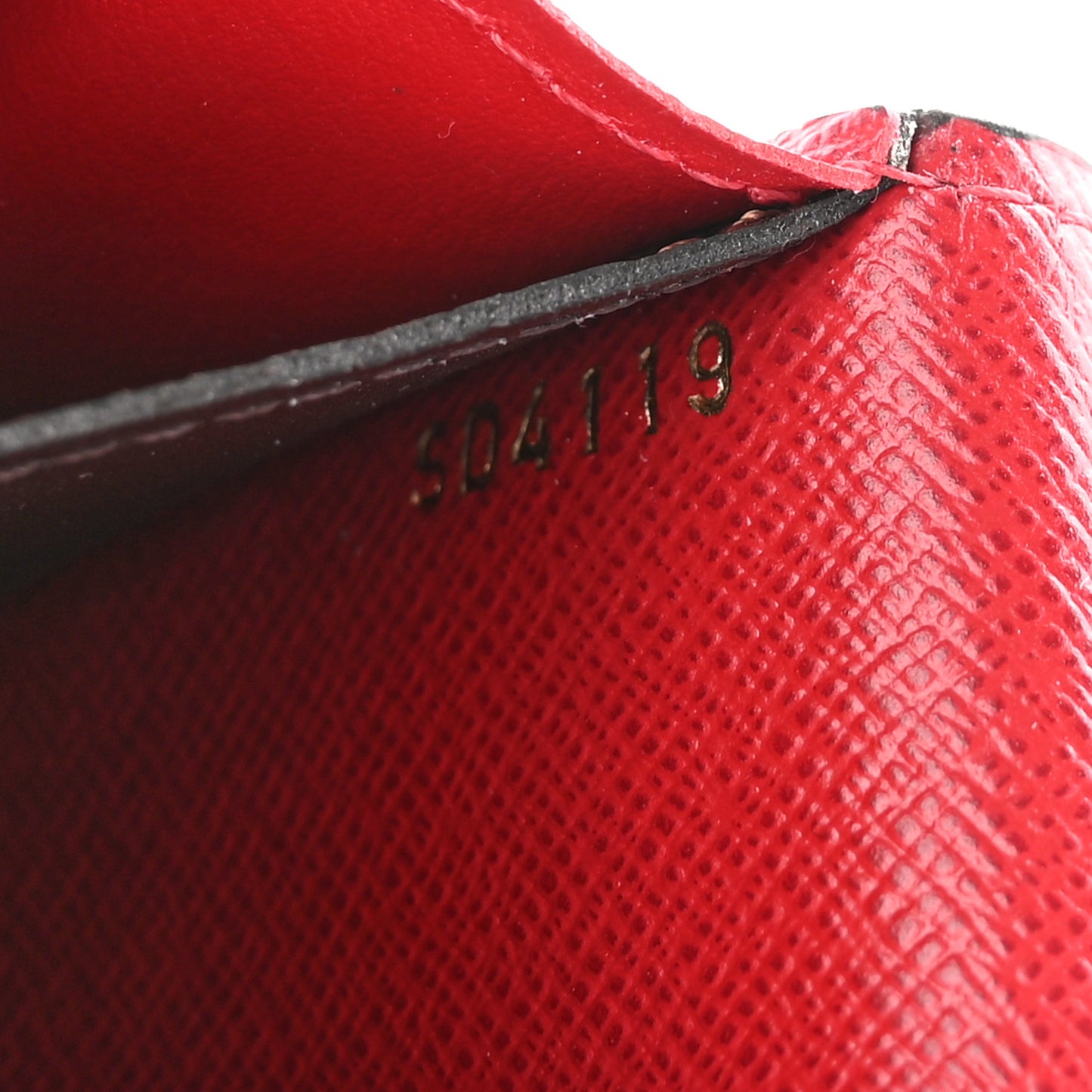 Damier Ebene Emilie Wallet Red