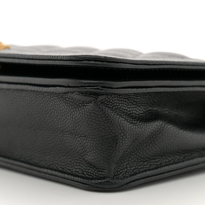 Chanel Caviar Quilted Boy Wallet On Chain WOC Black 10 of 11