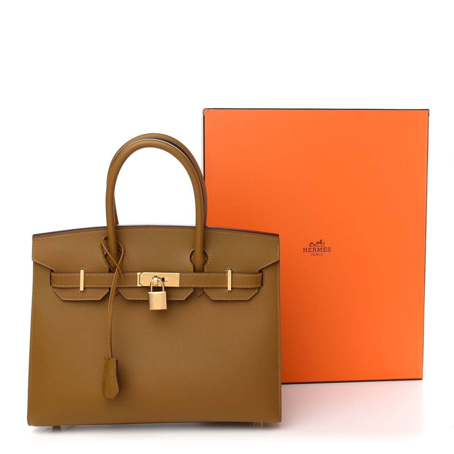 Madame Calfskin Birkin Sellier 30 Bronze Dore