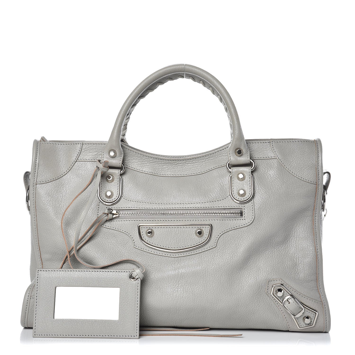 Balenciaga Chevre Silver Metallic Edge Hardware City Gris Glace 1 of 10
