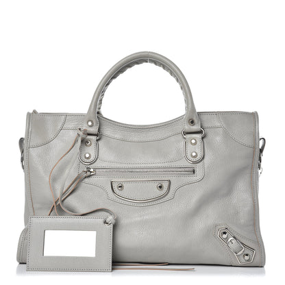Balenciaga Chevre Silver Metallic Edge Hardware City Gris Glace 1 of 10