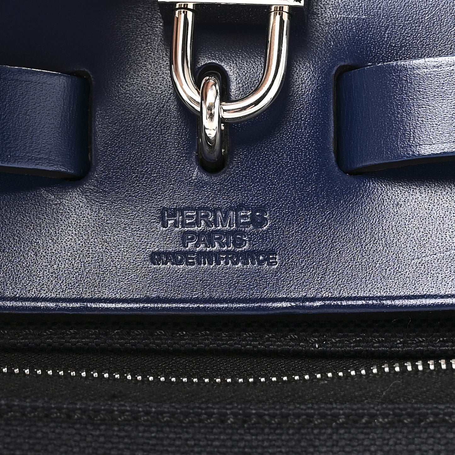 Military Toile Vache Hunter Herbag Zip 31 PM Black Bleu Saphir