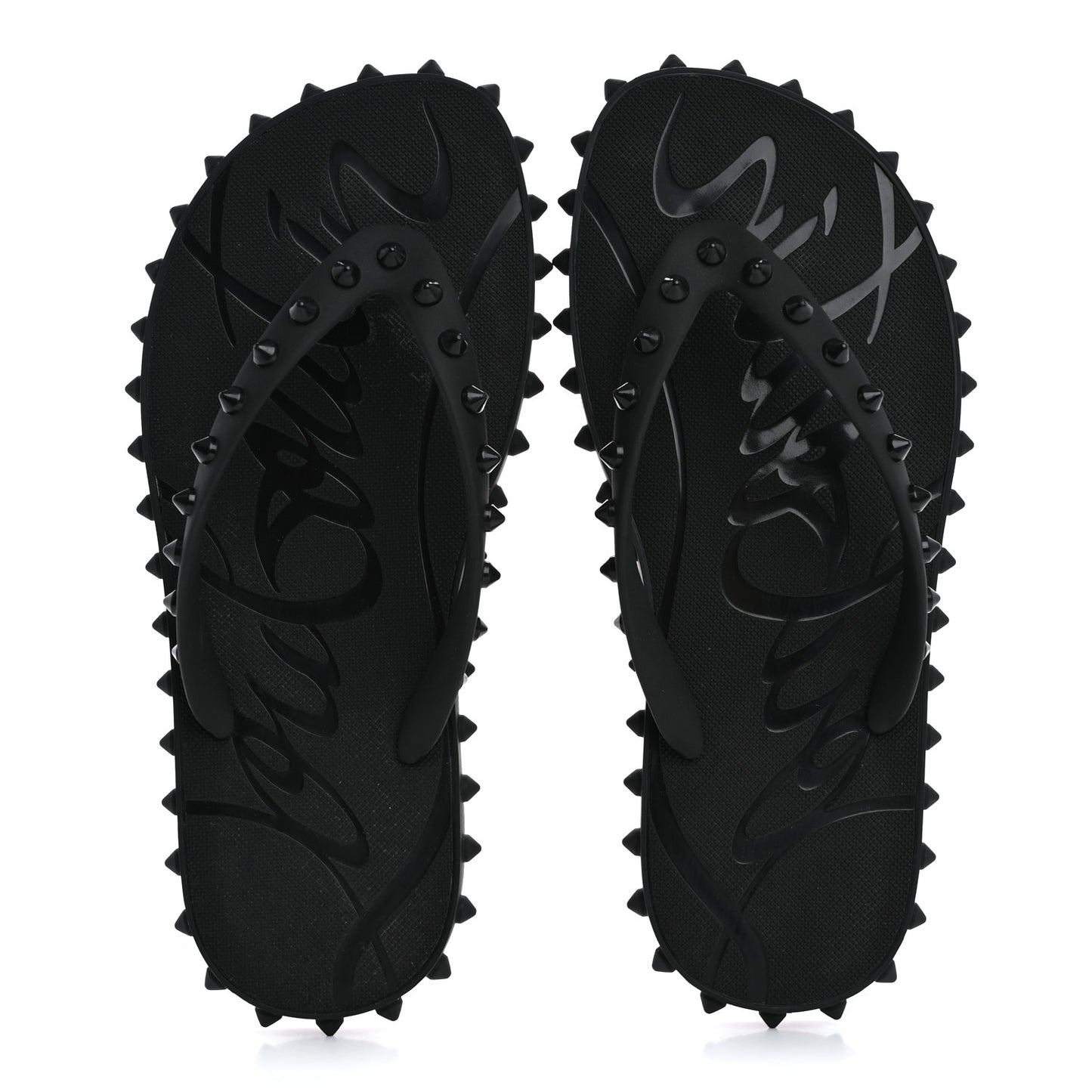 Rubber Spike Loubi Donna Flip Flop 37 Black