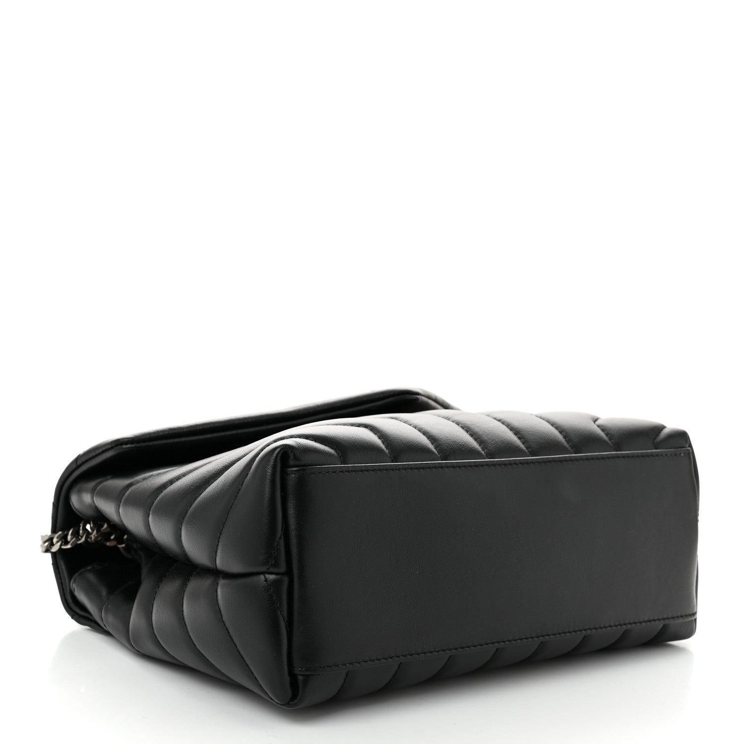 Saint Laurent Calfskin Y Quilted Monogram Small Loulou Chain Satchel Black 4 of 10