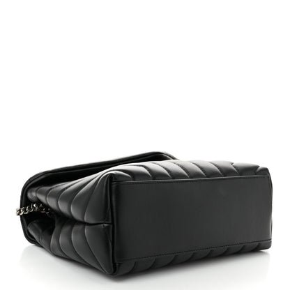 Saint Laurent Calfskin Y Quilted Monogram Small Loulou Chain Satchel Black 4 of 10