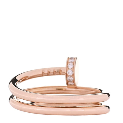 Cartier 18K Pink Gold Diamond Juste Un Clou Wrap Ring 53 6.5 3 of 6