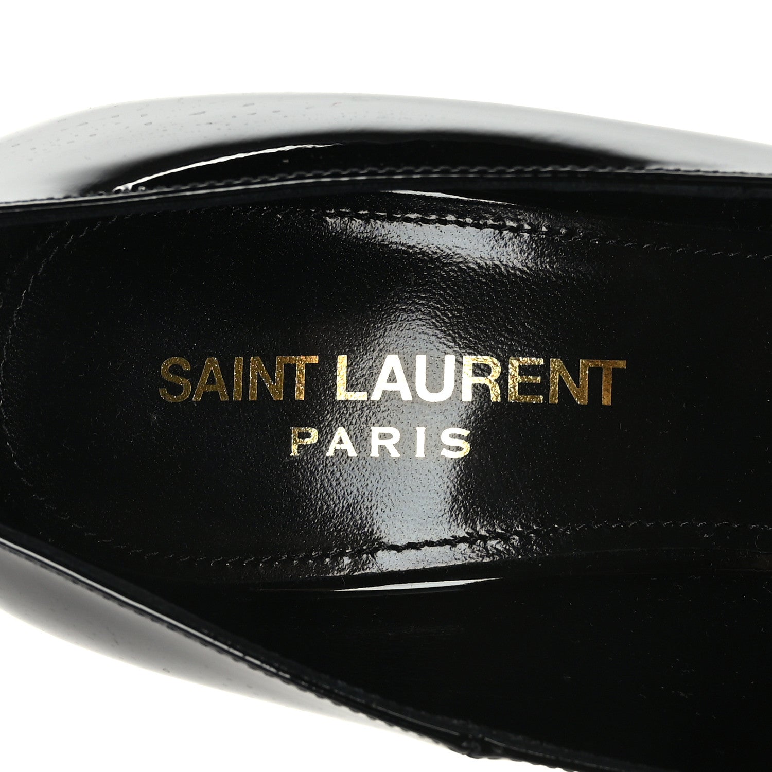 Saint Laurent Patent Opyum 110 Pumps 36.5 Black Gold 7 of 8