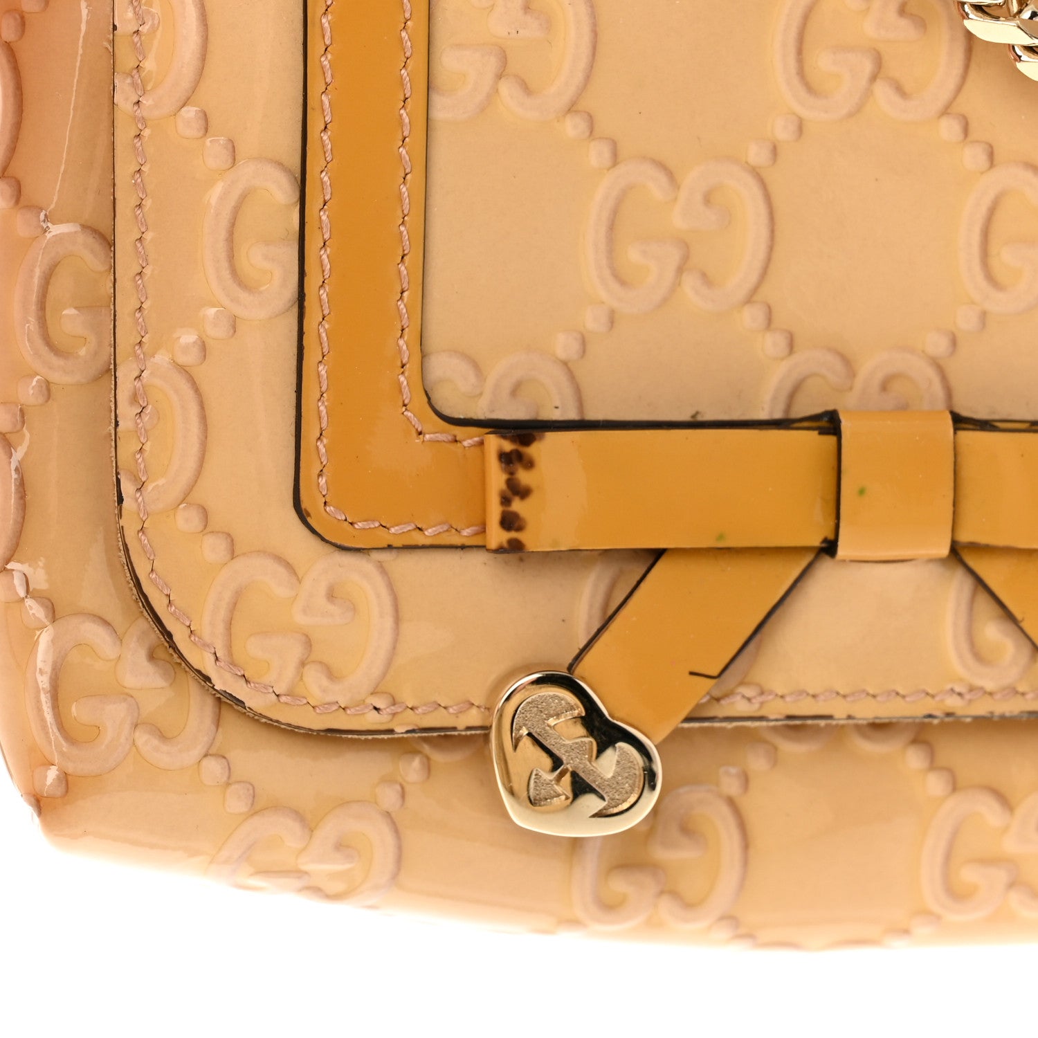 Gucci Patent Guccissima Mini Mayfair Bag Beige 12 of 19