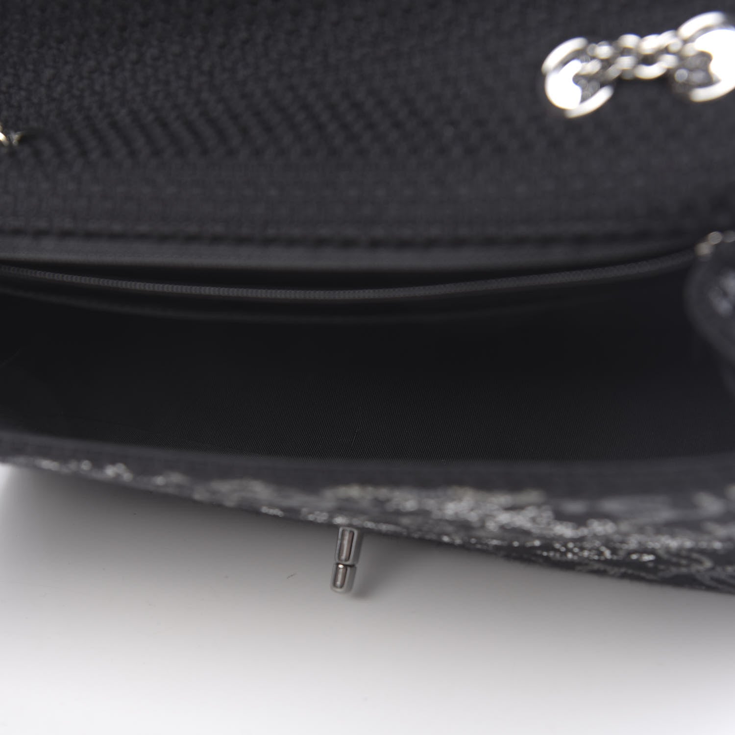 Chanel Tweed Strass Jumbo Pudong Flap Black 5 of 10