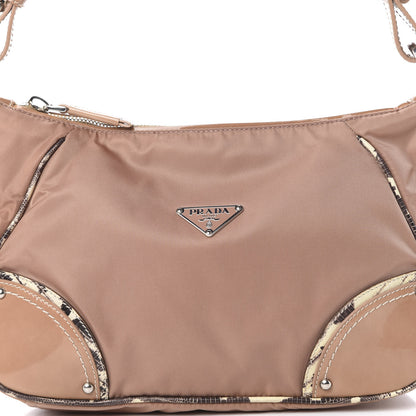 Prada Tessuto Nylon Vernice Hobo Cipria 10 of 10