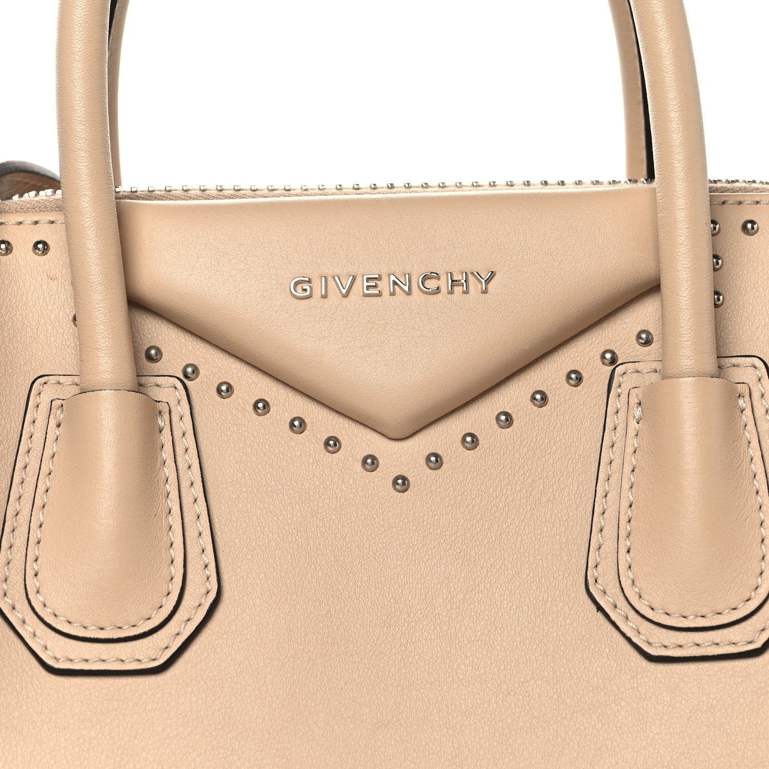 Givenchy Calfskin Small Studded Antigona Beige 8 of 11