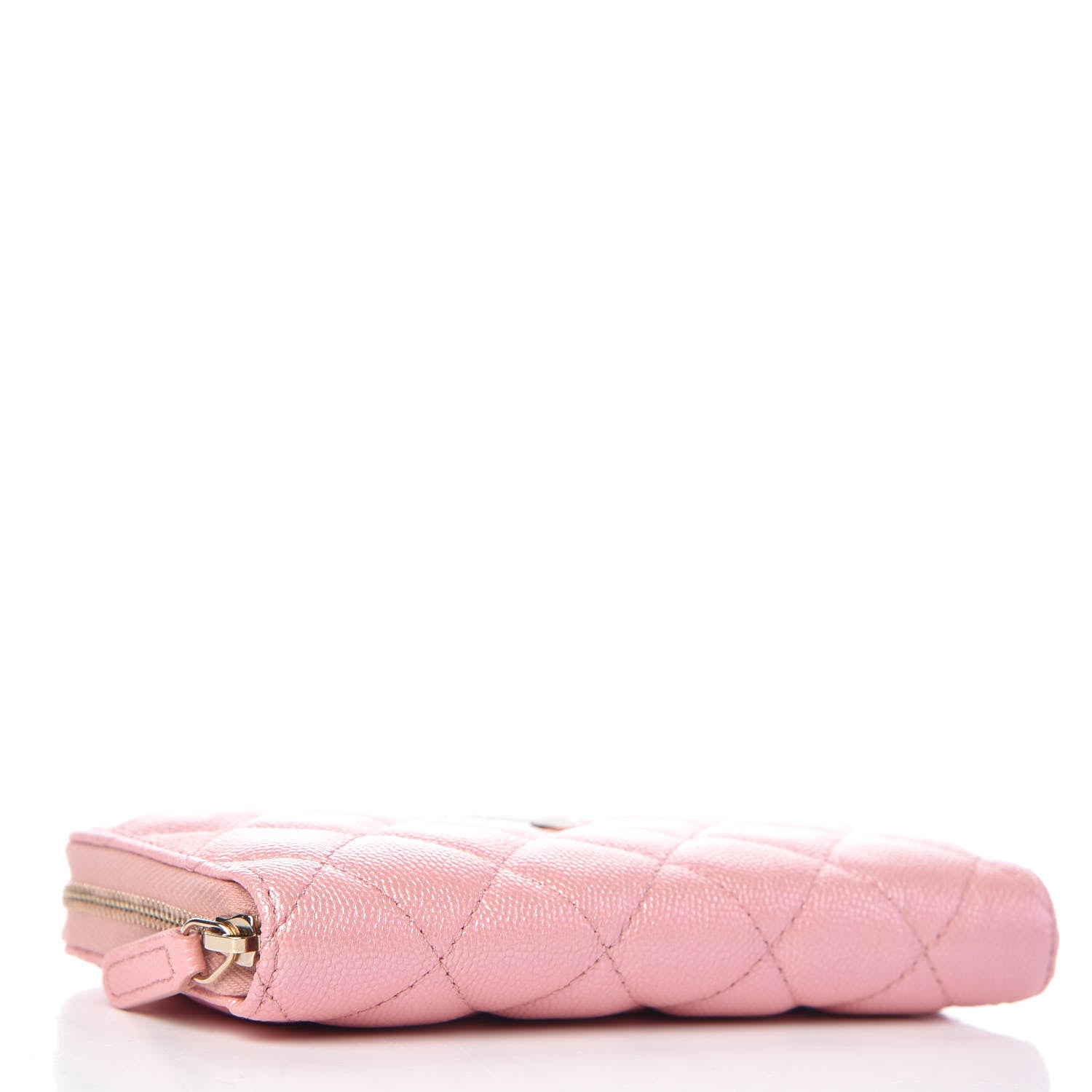 Chanel Iridescent Caviar Quilted Medium Zip Around Wallet Pink 4 of 9