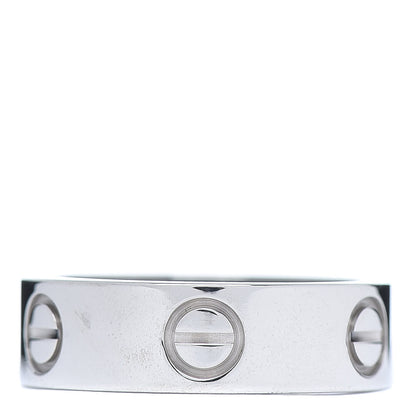 Cartier 18K White Gold 5.5mm LOVE Ring 50 5.25 1 of 4
