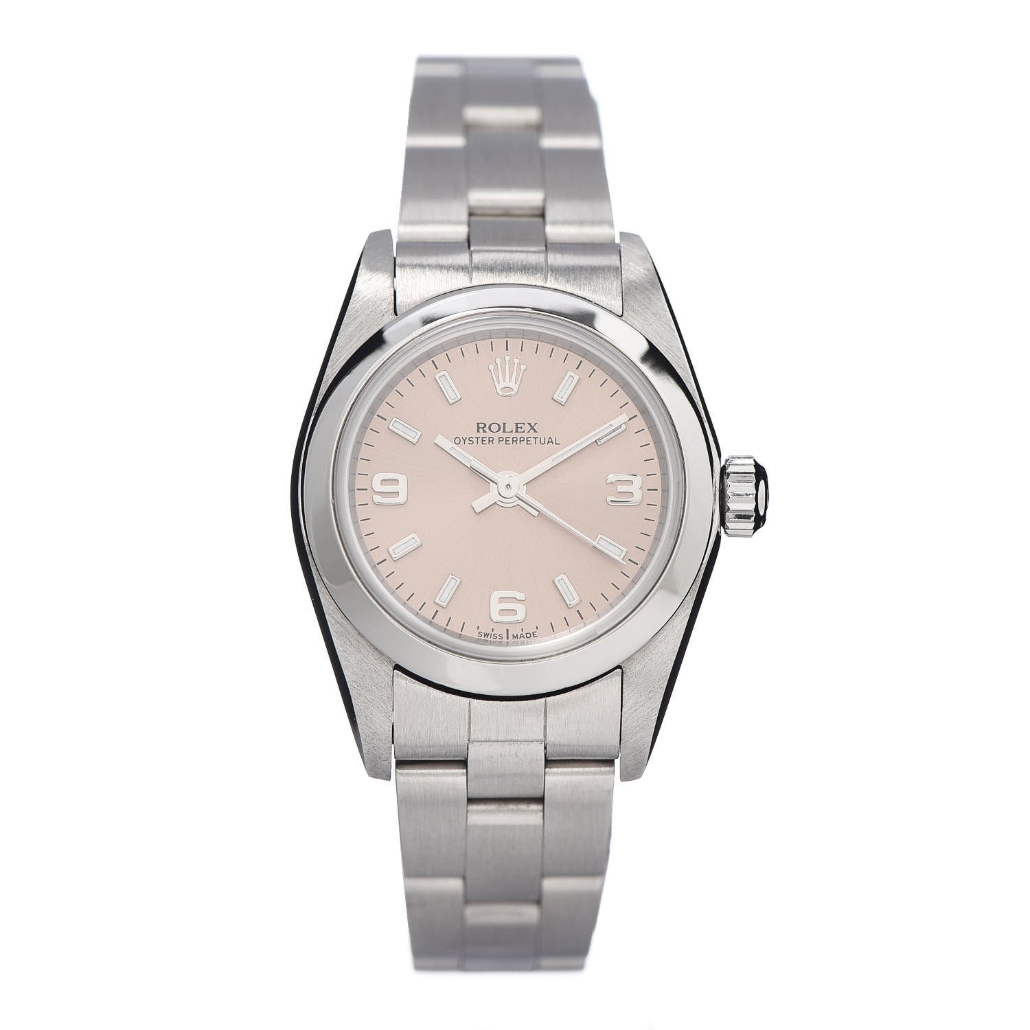 Rolex Stainless Steel 24mm Oyster Perpetual Watch Pink 76080 1 of 5