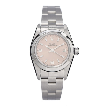Rolex Stainless Steel 24mm Oyster Perpetual Watch Pink 76080 1 of 5