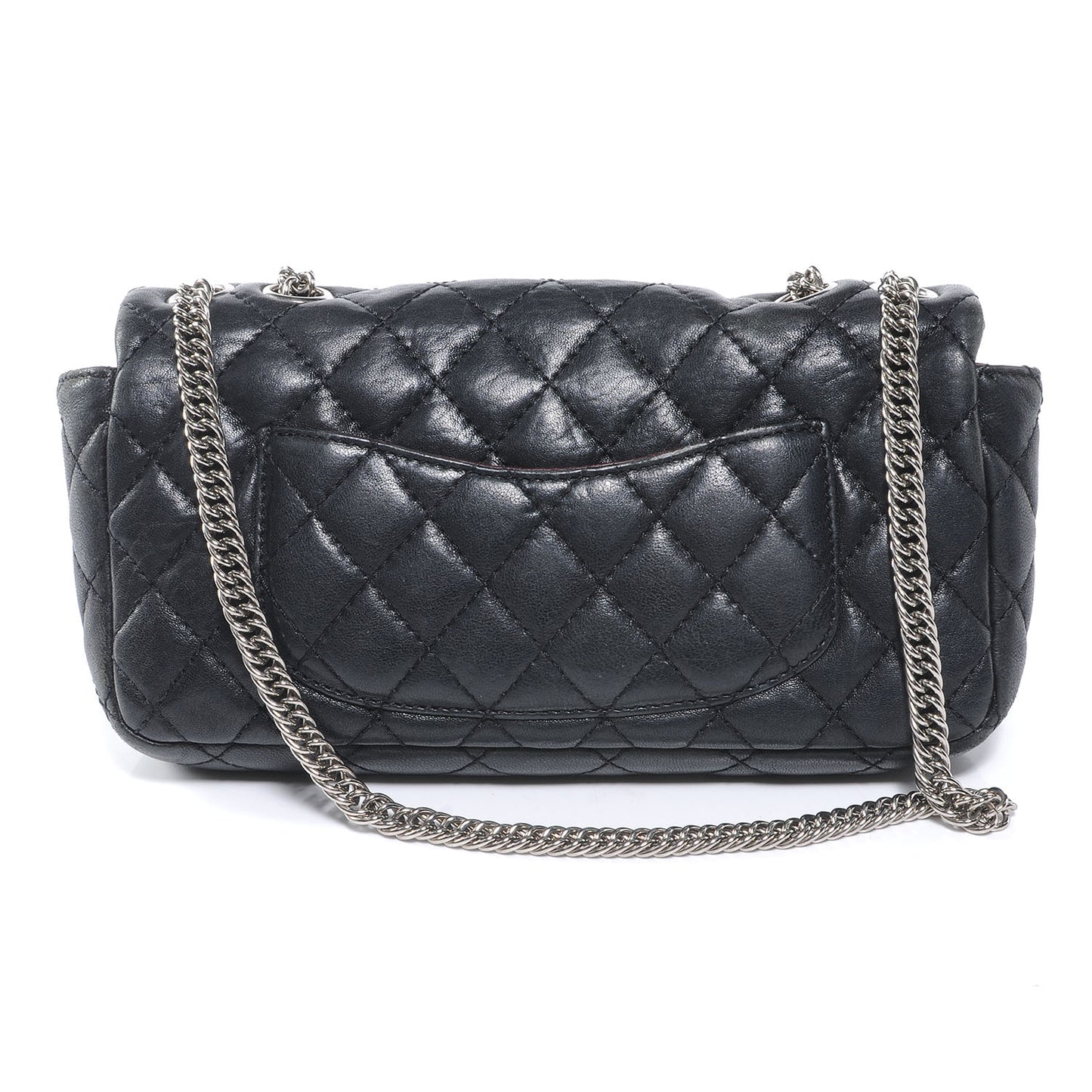 Lambskin Quilted East West Flap Bijoux Chain Black