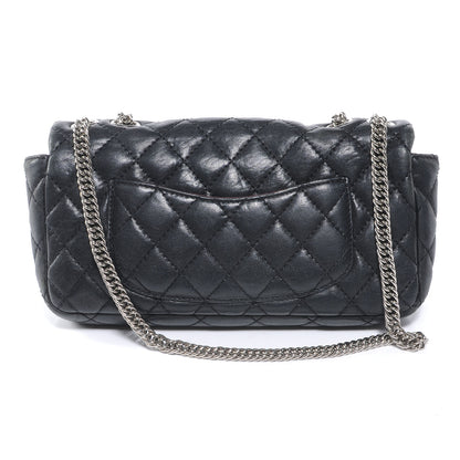 Chanel Lambskin Quilted East West Flap Bijoux Chain Black 3 of 10