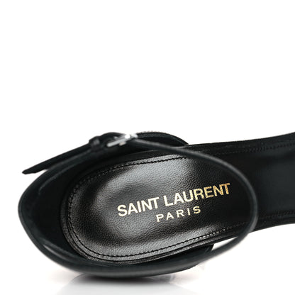 Saint Laurent Calfskin Opyum 85 Sandals 39 Black Silver 8 of 9