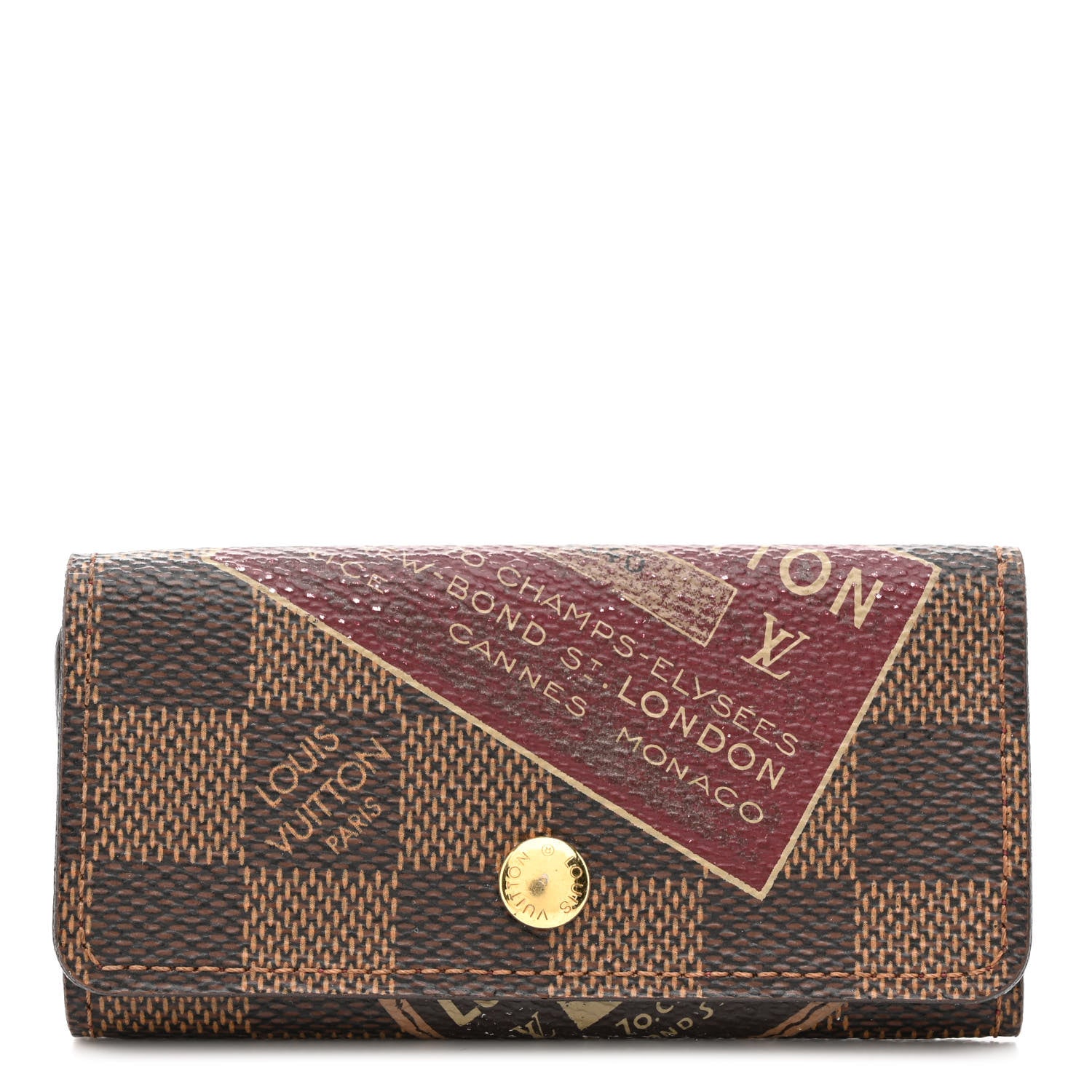 Louis Vuitton Damier Ebene Trunks Labels Multicles 4 Key Holder 1 of 12