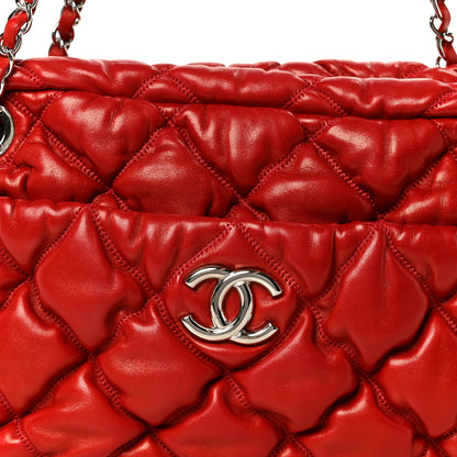 Chanel Lambskin Bubble Quilt Camera Case Red 8 of 10