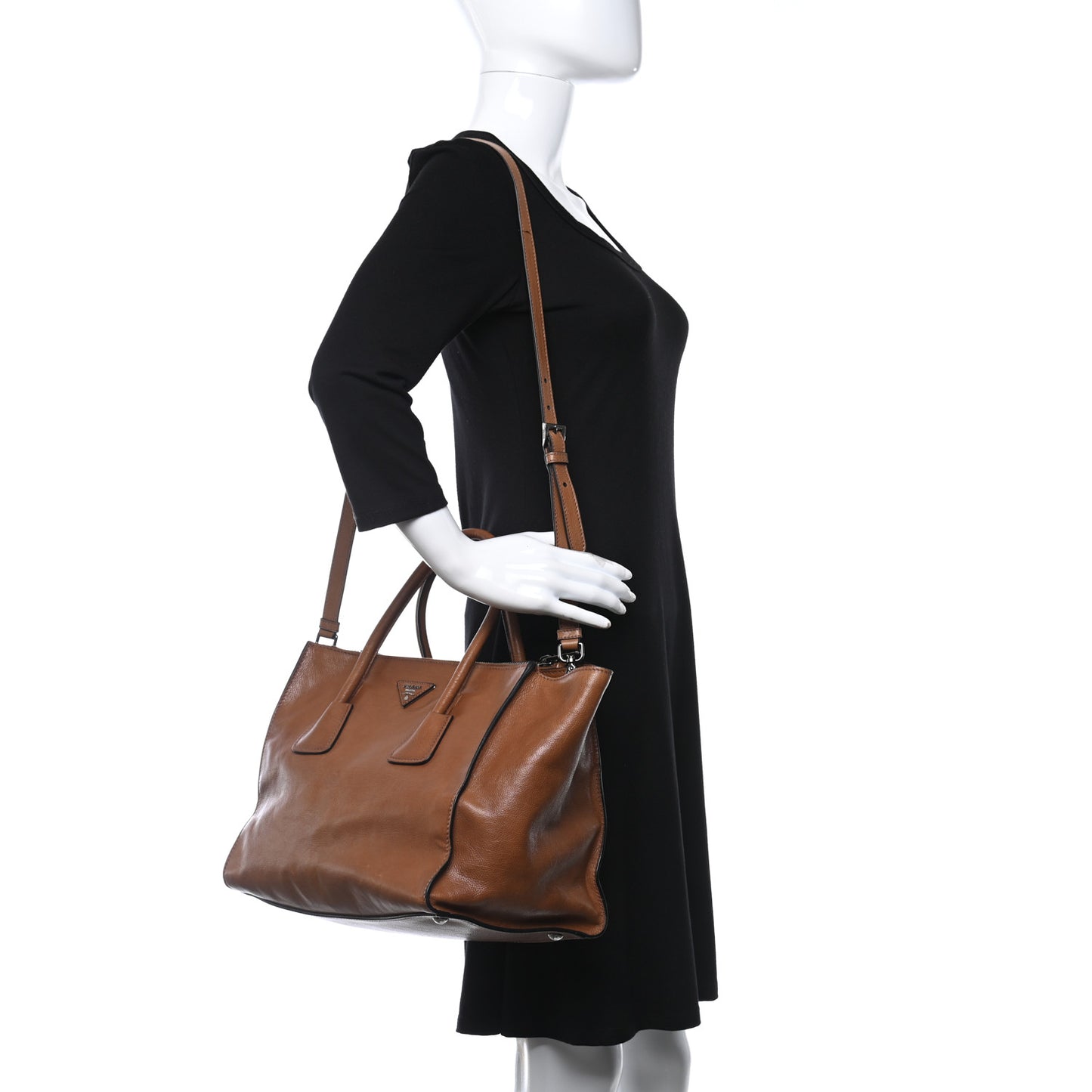 Glace Calf Twin Pocket Tote Cannella