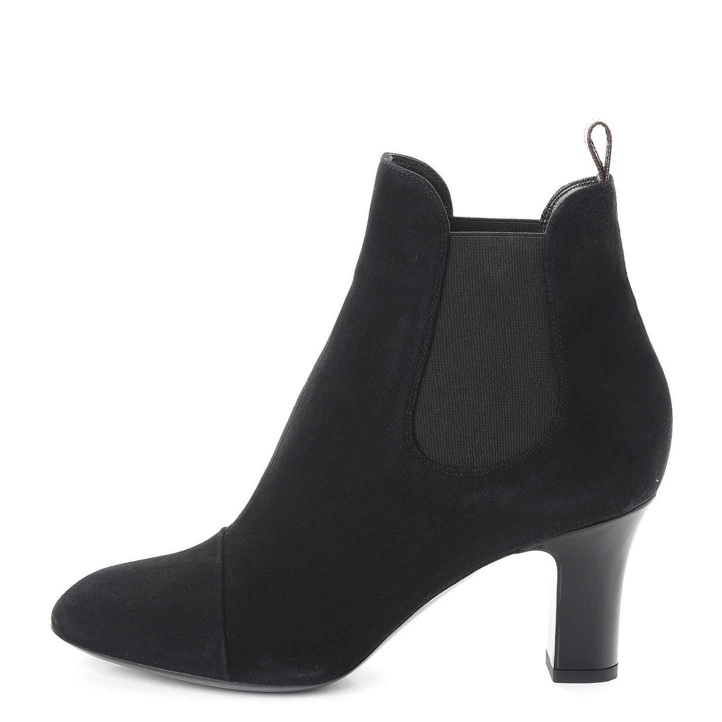 Suede Monogram Uniformes Cap Toe Chelsea 75mm Ankle Boots 38 Black
