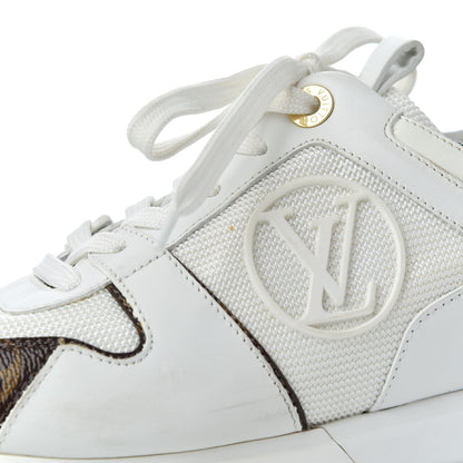 Louis Vuitton Suede Monogram Run Away Sneakers 37 White 4 of 18