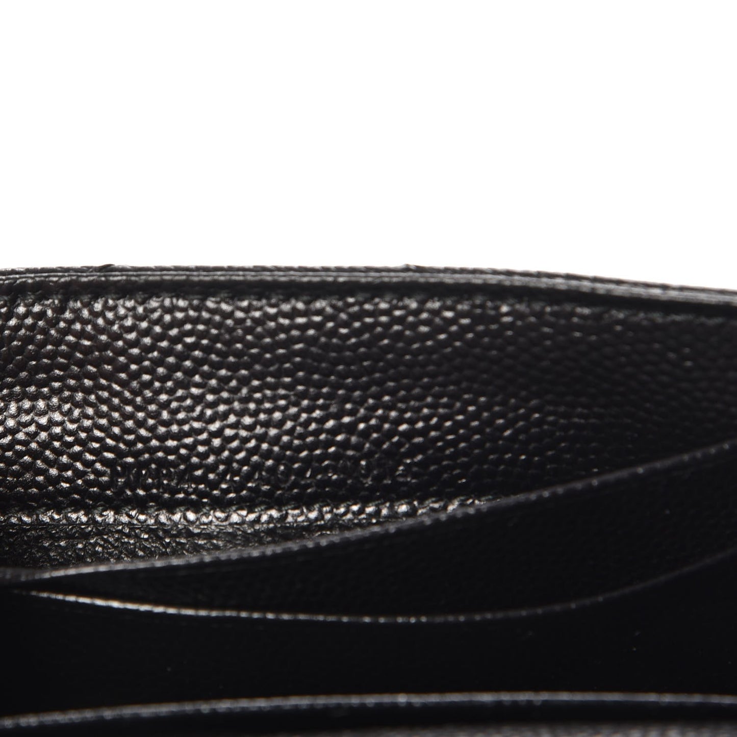 Grain De Poudre Matelasse Chevron Small Monogram Envelope Wallet Black