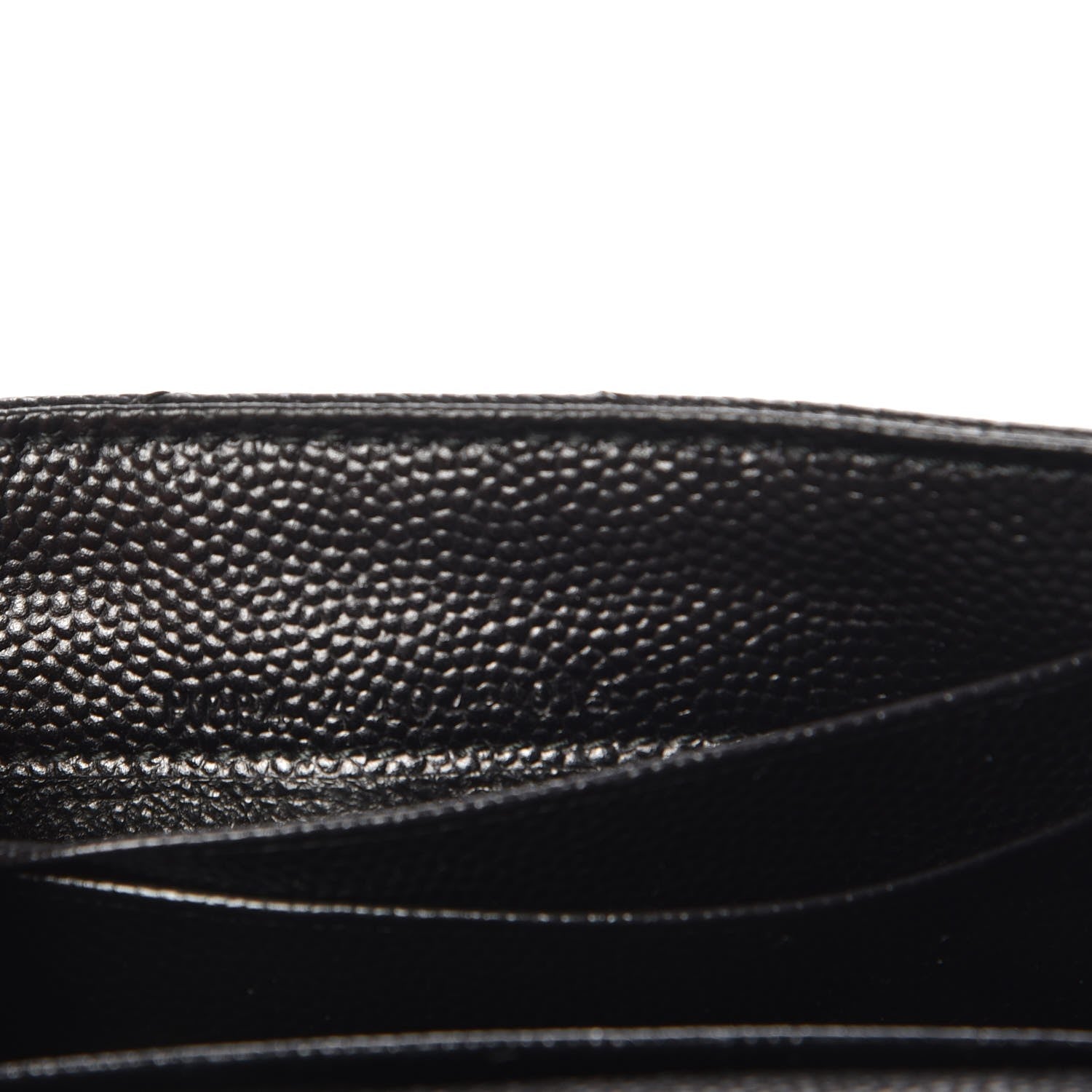 Saint Laurent Grain De Poudre Matelasse Chevron Small Monogram Envelope Wallet Black 7 of 9