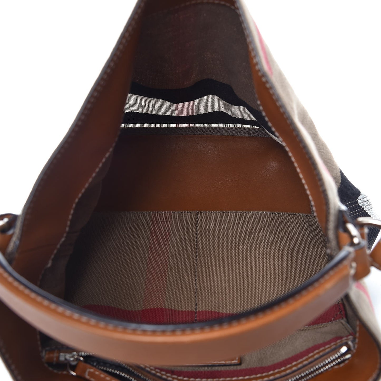 Canvas Mega Check Medium Ashby Hobo Saddle Brown